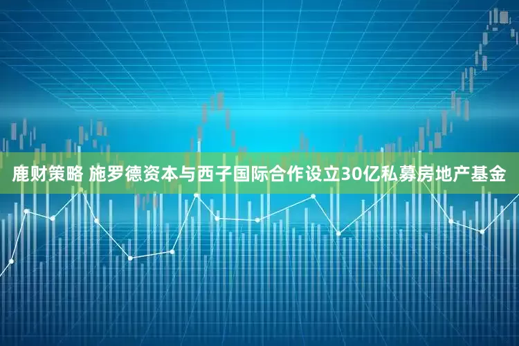 鹿财策略 施罗德资本与西子国际合作设立30亿私募房地产基金