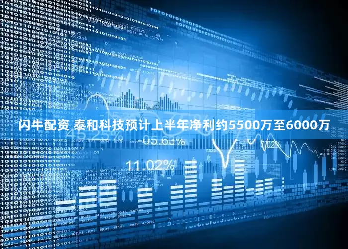 闪牛配资 泰和科技预计上半年净利约5500万至6000万