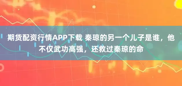 期货配资行情APP下载 秦琼的另一个儿子是谁，他不仅武功高强，还救过秦琼的命
